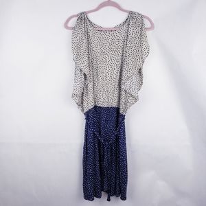 Zara Womens Polka Dot Dress Belted Flutter Sleeve Size Medium